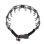 Collar de Entrenamiento Ultra-Plus con Placa Central y ClicLock - Acero inoxidable negro